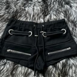 Y2k Clothes Sexy Shorts Mujer Zipper Solid Spring Summer Slim Fit Women Pants Fashion Drawstring Retro Summer Pantalones Cortos