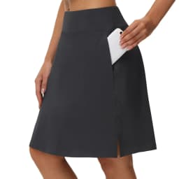 Double Layer Shorts Skirt Women's Quick Drying Side Split Golf Tennis Skirt Sportwear Fitness Running Casual A-Line Midi Skirt
