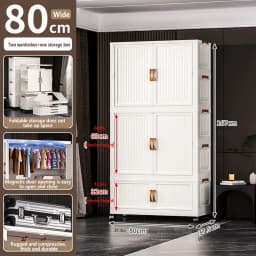 Installation Free Baby Wardrobe Foldableing Storage Cabinet Multi Layer Children's Small Wardrobe Home Clothes Storage Box Stora