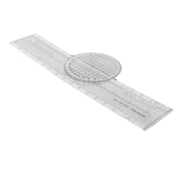 1pc Aviation Aircraft Navigation Plotter 360 Degrees Rotating Aviation Plotter Slide Ruler ABS Transparent