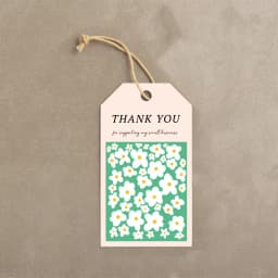 50pcs Hanging Greeting Cards Thank You For Supporting My Small Bussiness DIY Packaging Supplies Label Tag Gift Box Decoration