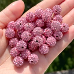 10pcs 6/8/10mm Czech Crystal Rhinestones Pave Disco Ball Clay Beads Round Spacer Beads Charms for DIY Jewelry Making Bracelet
