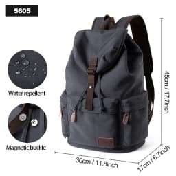 MOYYI Men Vintage Backpack Large Capacity 15.6inch Laptop Casual Bag For Commuter Travel Premium Durable Unsex Schoolbag