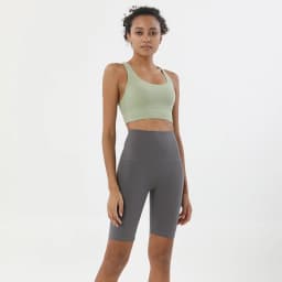 Nylon Yoga Set Gym Two Piece Sets Womens Bra Top Women Cycling Shorts Sport Fitness Sportswear 45 Colors Womens Clothing