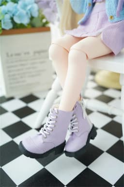 In Stock BJD Shoes 1/4 1/6 Square-toe Patchwork Multi-color Ankle Boots Cute Girls Blue Black BJD Doll Accessories