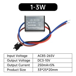 AC85-265V 1-24W IP68 Waterproof LED Driver Aluminum Encapsulated Power Supply for Outdoor Lighting Fixtures Universal Voltage