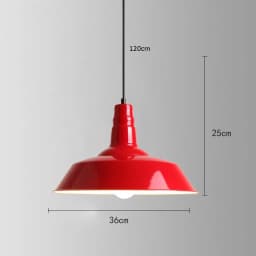 American Retro Red Pendant Lamp Led E27 Industrial Style Lighting Hot Pot Barbecue Modern Iron Art Restaurant Decor Lighting