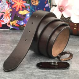 3.8cm Top Geauine Leather Belt Without Buckle Man Belt Ceinture Homme Mens Leather Belts Without Buckles For Men 105-125CM SP05