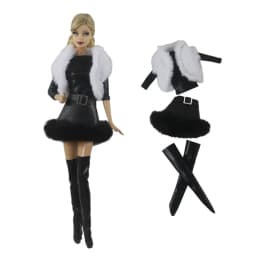 Handmade BABI CLOTHES Leather Fur Clothes Outfit for 11.5 inch 30cm Doll bjd clothes Many Style Gifts for doll accessories