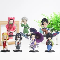  12cm New Demon Slayer Plum Rain Series 13pcs/set Blind Box Figure surprise Box Tanjiro Kamado Nezuko Action Model Toys Gifts