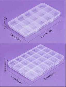 15/24/28Grids Transparent Plastic Organizer Box Jewelry Beads Storage Container DIY Crafts Earring Jewelry Rectangle Box Case