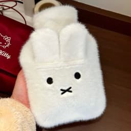 Miffy Cute Cartoon Plush Hot Water Bottle Cap Winter Hand Warmer and Bed/Sofa Heating Mat Anti Burn and Explosion proof Design