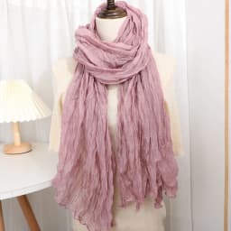 Solid Color 180*90cm Cotton Linen Scarf Retro Autumn Winter New Warm Silk Pleated Retro Thin Long Strip Shawl Men and Women's