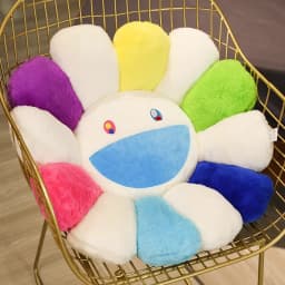 Cozy Sunflower Plush Cushion Creative Smile Rainbow Sunflower Cushion Sofa Decorative Pillow Bedroom Back Plush Accessories Gift
