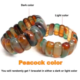 Agate Du Botswana Bracelet Reiki Healing Pink Quartz Aventurine Multicolore Rose Crystal Rectangle Bar Charms Bracelets 10*25mm