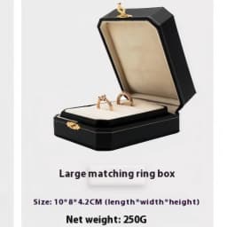 Customizable LOGO Vintage Octagonal Gold Text Storage Box Ring Earnail Bracelet Jewelry Packaging Case Collection Storage Box