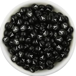 7x3.5mm Black Acrylic Beads Flat Round Pick Letters Loose Alphabet Spacer Beads Supplies For Jewelry Making Bracelets Accessory