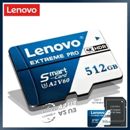 Lenovo Micro SD Card 1TB 512GB High Speed SD 256GB 128GB TF Card UHS‑I Waterproof Memory Card for Dash Cam CCTV Nintendo Switch