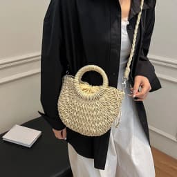 Bohemian Style Straw Handbag High Quality Multi-functional Shopping Bag Suitable For Travel and Vacation