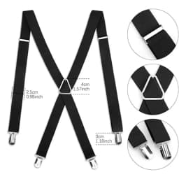 Elastic Polyester Suspenders Men 4 Clips Vintage Men's Women Suspender Trousers Wedding Suspension For Skirts Suspenders 4 Clip