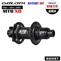 GOLDIX M370 28H Boost MTB Hub J-Bend 36T Ratchet 6-Bolt Disc Sealed Bearings HG XD MS Front Rear Mountain Bike Wheel Hub Parts