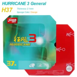DHS Hurricane 3 H37 Table Tennis Rubber Provincial National Ping Pong Rubber Blue/Orange Sponge Professional for Backhand Loop