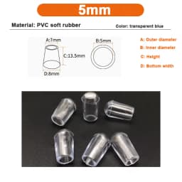 2.5/3/3.5/4/5/6/7/8/10mm PVC Round End Cap Cover Screw Thread Hook Cover Soft Plastic Caps Coat Hanger Anti Protective Sleeve