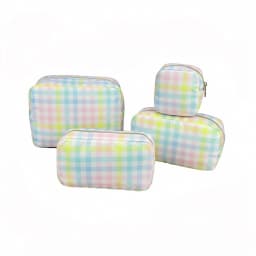 New Large Size Rainbow Plaid Fanny Pack Chest Pack Toiletry Storage Pouch Grid Outdoor Fanny Pack Travel Wash Cosmetic Bag Gift