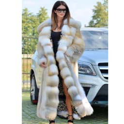 Winter Plus Size Longer Faux Fur Warm Coat Long Sleeve Coat Fox Fur Faux Fur Coat women's Long Hooded Fur all-in-one Fur Coat
