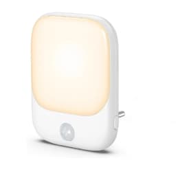 2pcs Night Light Socket with Motion Sensor, Night Light 3-Level Brightness Adjustment (On/Auto/Off), 2700K Warm White Night