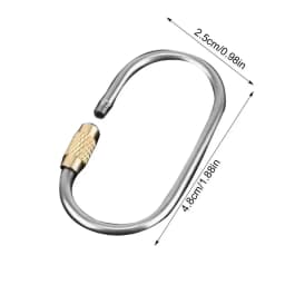 Small Locking Carabiner Titanium Screw Lock Buckle Keychain Clip High Strength Lightweight Key Rings For Hiking Camping