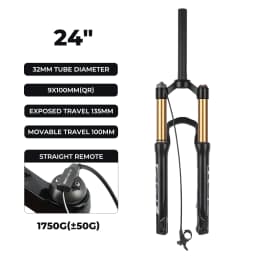 BOLANY Suspension Fork Mountain Bicycle 20/24 Inch Disc Brake Straight Tube Travel 100mm MTB Air Fork For Bicycle Accessoires