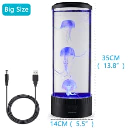 LED Jellyfish Lamp Ambient Night Light Remote Control Color Changing Decorative Lights Aquarium Birthday Gift For Children USB