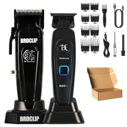 Professional Electric Hair Clipper BRD 106 with Base 7500RPM Hair Trimmer for Man DK-078 DLC Blade 7200RPM Barber Shop 2PC Set