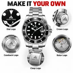 CORGEUT Custom Logo Automatic Watch Men NH35 Miyota Sapphire Crystal Ceramic Bezel 100M Waterproof Luminous Steel Wristwatch