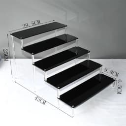 Black Acrylic Shelf Display Stand Perfume Cupcake Stand Figures Toys Desserts Holder Collection Cosmetic Shelves Organizers