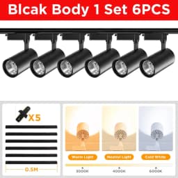 Led Track Light COB 220V Full Set Led Spot Track Lighting Rail Lamp for Living Room Clothing Store Bedroom Track Ceiling Lamp