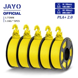 JAYO Updgrade 2.0 PLA+ 3D Filament 1.75mm PLA Plus 3D Printer Filament Neatly Wound 3D Filament PLA For FDM 3D Printer 5 Rolls