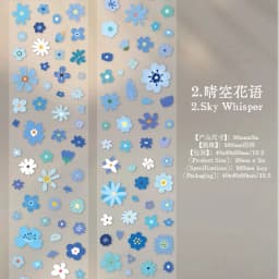 Journal GO 5cmx2m Small Flower Tale Tape Stickers for Collage Junk Journal Scrapbooking Decoration Tiny Floral Stickers