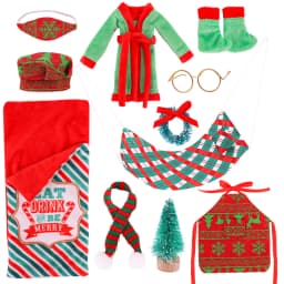 Christmas Doll Accessories Set For Babi 30 CM Doll Clothes Dress For Elf Doll,Toys For Girls,Free Shipping,Christmas Gift