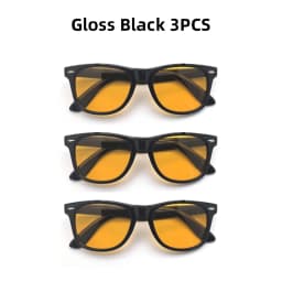 VIVIBEE Night Vision Blue Light Blocking Glasses Men Square Computer Eye Eyeglasses Gaming Women Orange Eyewear