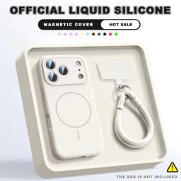 Magnetic Wrist Strap Liquid Silicone Phone Case For iPhone 11 12 13 16 17 Pro Max Air 15 14 16 Plus 16E Magsafe Lanyard Cover