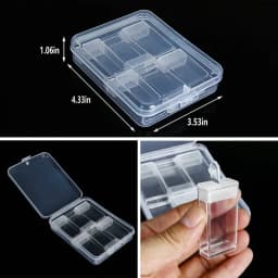 Plastic Organizer Box Storage Container Jewelry Box with Adjustable Dividers for Beads Art DIY Crafts Jewelry Fishing Tackles