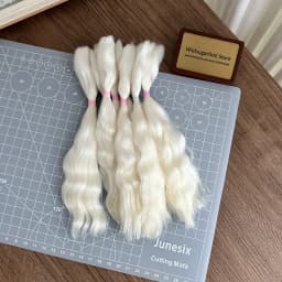 8-9 inch Handmade Angora Mohair Wefts with Cuticles for Custom Wigs, Suitable for Reborn & Blythe Doll DIY, Mohair for Doll