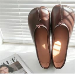 Korean Style Horse-Shoe Split-Toe Ballet Shoes Women's Flat Mary Jane Shoes Slip-On Pig's Trotters Versatile Grandma Flat Loafer
