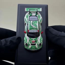 New TOP LUX TL 1:64 Scale Porsche 911 GT3 R #77 Sketchy Green Dinosaur Alloy Car Model Miniature Diecast Collection Hobby Toys