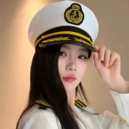Sailor hat and scarf suit Navy Hat Unisex Captain Hat Navy Marine Hat For cruise lines, adult parties, Navy, cosplay, Outdoor