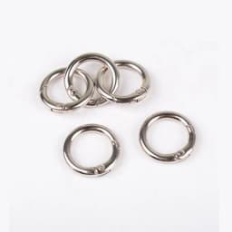 2Pcs Silver Metal Spring O-Ring Buckles Clips Carabiner Purses Handbags Buckles Round Push Snap Hooks DIY Accessories