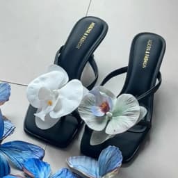 1 Pair Simulation Coloful Thai Fairy Butterfly Flower Shoe Buckles Butterfly Orchid Phalaenopsis Shoe Flower Sandals