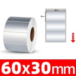1Roll Thermal Transfer Matte Silver PET Label Waterproof Oilproof Office Supplies(Not thermal paper)